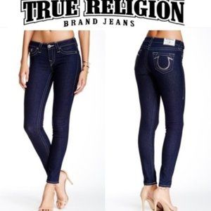True Religion Jeans with Swarovski Crystals on Back Pockets Skinny Jeans Size 25